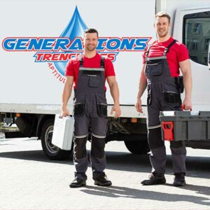 professional plumber doing trenchless plumbing services by Generations Trenchless and Plumbing